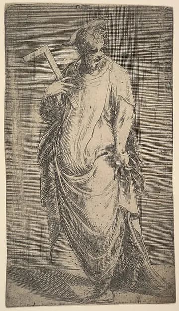 Saint James Minor, from "Christ and the Apostles" by Andrea Schiavone (Andrea Meldola) depicting James 1