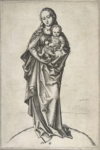 Virgin and Child with an Apple by Martin Schongauer depicting Luke 2