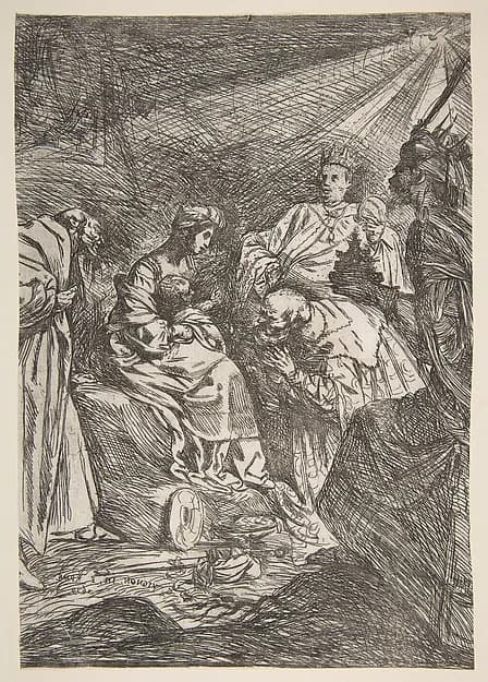 The Adoration of the Magi by Claude Vignon depicting Matthew 2