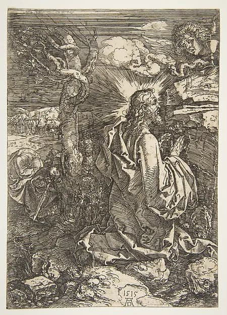 Agony in the Garden by Albrecht Dürer depicting Matthew 26
