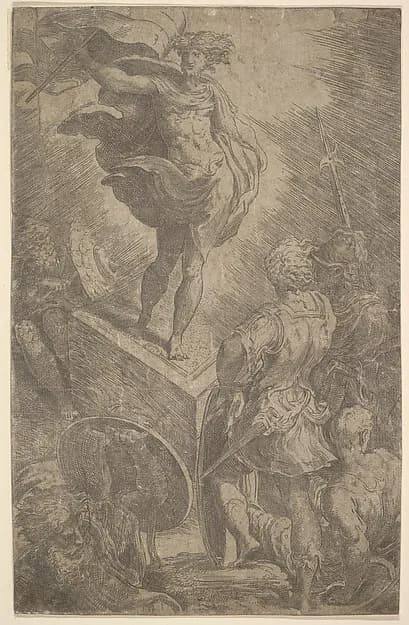 Resurrection by Parmigianino (Girolamo Francesco Maria Mazzola) depicting Matthew 28