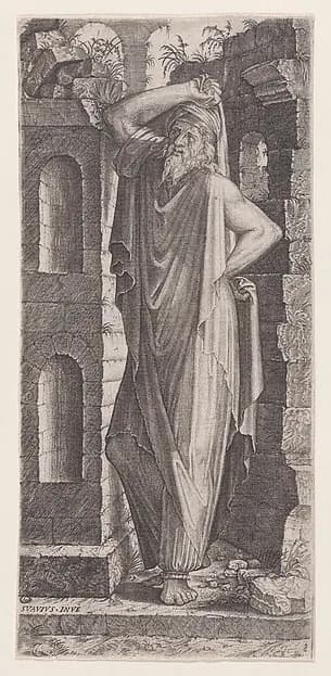 St. Philip (?), from Christ, the Twelve Apostles, and St. Paul by Lambert Suavius depicting John 1