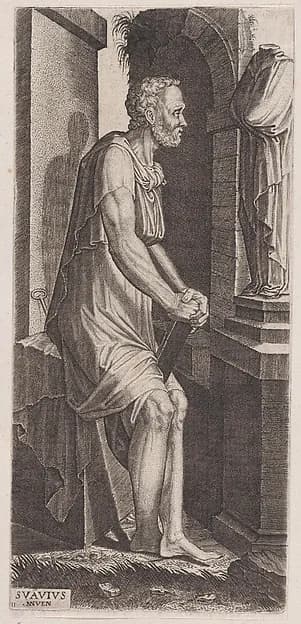 St. Peter, from "Christ, the Twelve Apostles and St. Paul" by Lambert Suavius depicting John 1