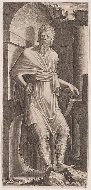 St. Bartholomew, from "Christ, the Twelve Apostles and St. Paul" by Lambert Suavius depicting John 1