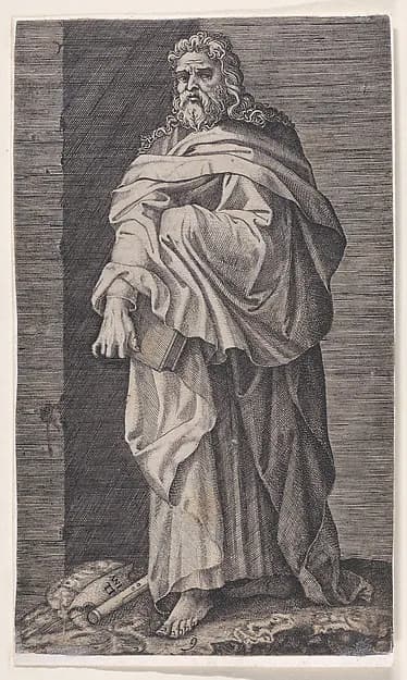 St. Matthias, from "Christ and the Apostles" by Lambert Suavius depicting John 1