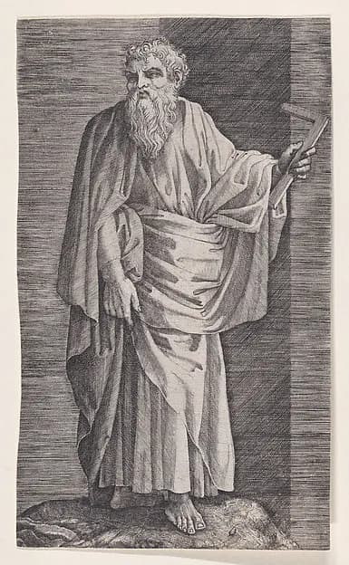 St. Matthew, from "Christ and the Apostles" by Lambert Suavius depicting Matthew 1