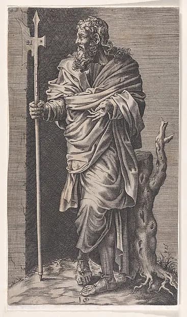 St. Thomas, from "Christ and the Apostles" by Lambert Suavius depicting John 1