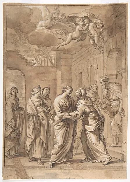 The Visitation by Nicolas Mignard depicting Luke 1
