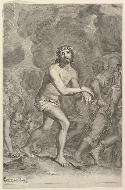 Christ Taken by Soldiers (La Montée au Calvaire) by Claude Mellan depicting John 1