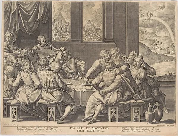 Mankind Awaiting the Last Judgement by Johann Sadeler I depicting Revelation 20