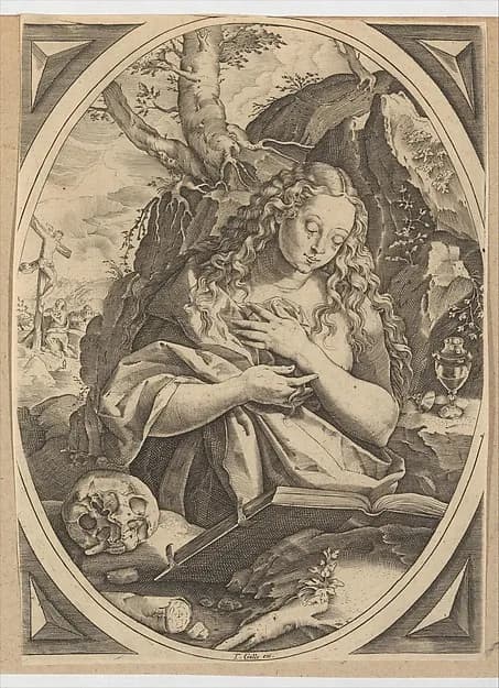 St. Mary Magdalen Penitent by Anonymous depicting Luke 7