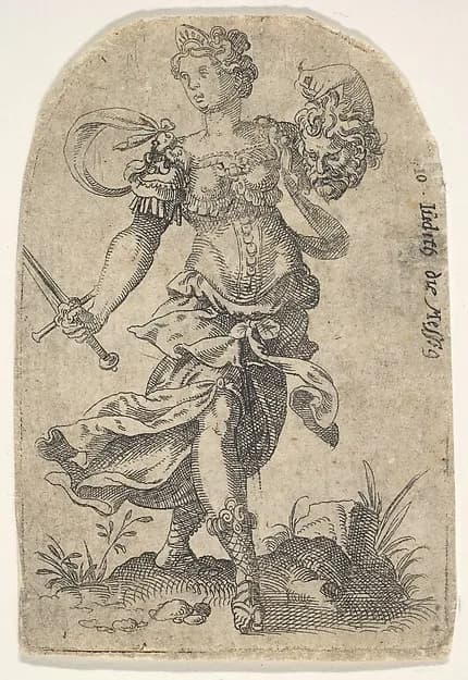 Judith, from "Celebrated Women of the Old Testament" by Jost Amman depicting Judith 13