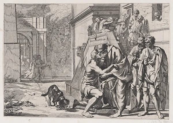 The return of the Prodigal Son by Anonymous, 17th century depicting Luke 15