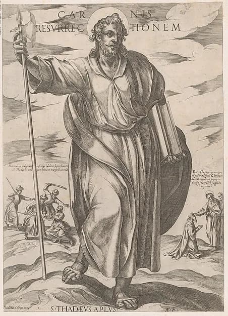 St. Judas Thaddeus, from "Christ, Mary, and the Apostles" by Antonio Tempesta depicting John 1