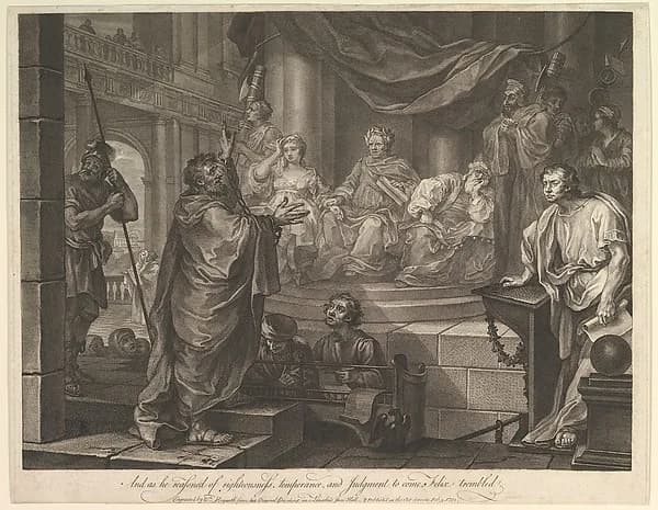 Paul Before Felix by William Hogarth depicting Acts 9