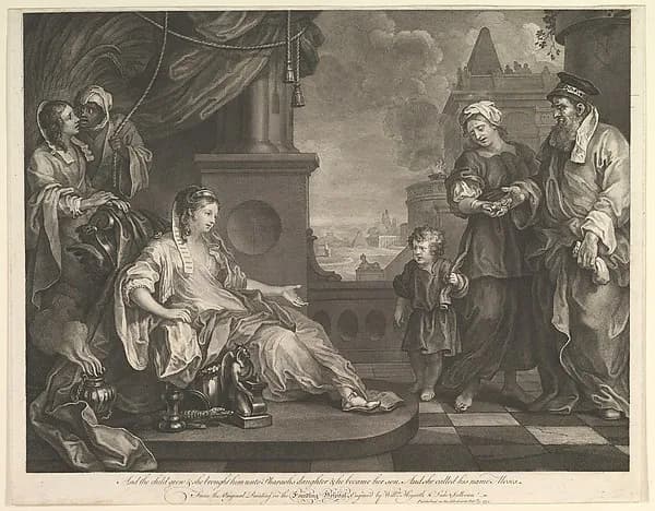 Moses Brought to Pharaoh's Daughter by William Hogarth depicting Exodus 2