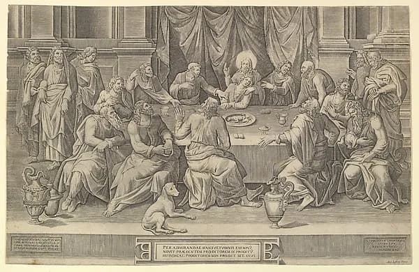 The Last Supper by Gaspare Osello depicting Matthew 26