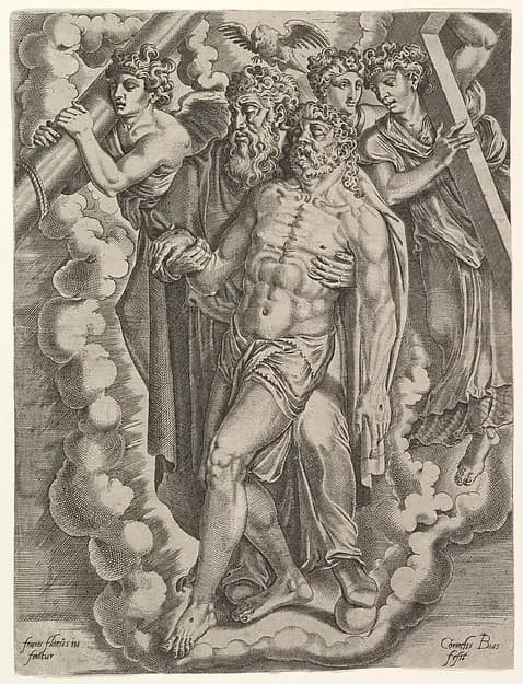 The Trinity by Cornelis Bos depicting John 1