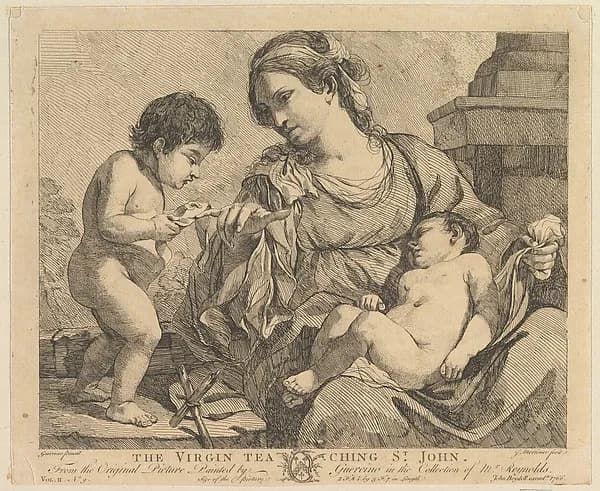 The Virgin Teaching St. John by John Hamilton Mortimer depicting Matthew 3