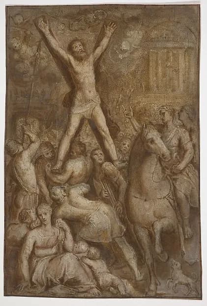 The Martyrdom of Saint Andrew by Otto van Veen depicting Matthew 4