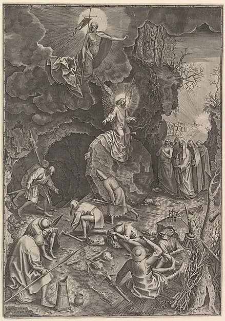 The Resurrection by Philips Galle depicting Matthew 28