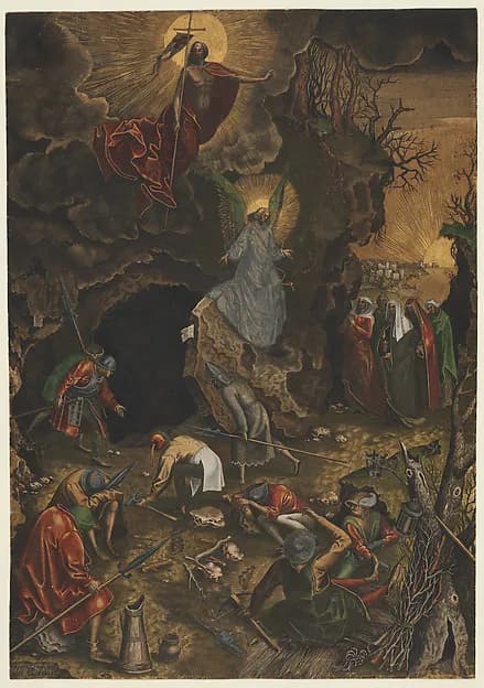 The Resurrection by Philips Galle depicting Matthew 28