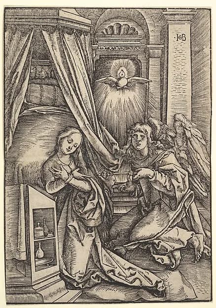 The Annunciation by Hans Baldung Grien depicting Luke 1