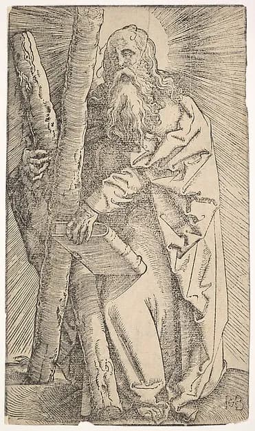 St. Andrew from Christ and the Apostles by Hans Baldung Grien depicting John 1