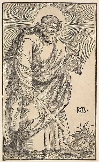 St. Judas Thaddaeus, from "Christ and the Apostles" by Hans Baldung Grien depicting John 1