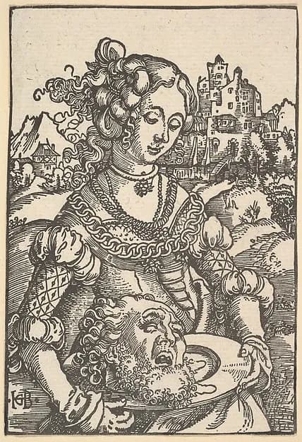 Salome with the Head of St. John the Baptist by Hans Baldung Grien depicting Matthew 3