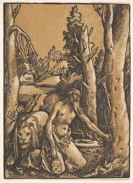 St. Jerome in the Desert by Hans Baldung Grien depicting Romans 8