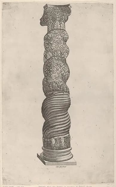 Winding Column from Saint Peter's, Rome by Anonymous, Italian, 16th century depicting Matthew 4
