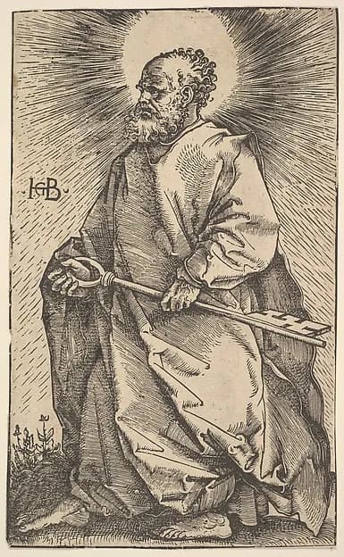 St. Peter, from "Christ and the Apostles" by Hans Baldung Grien depicting Matthew 4