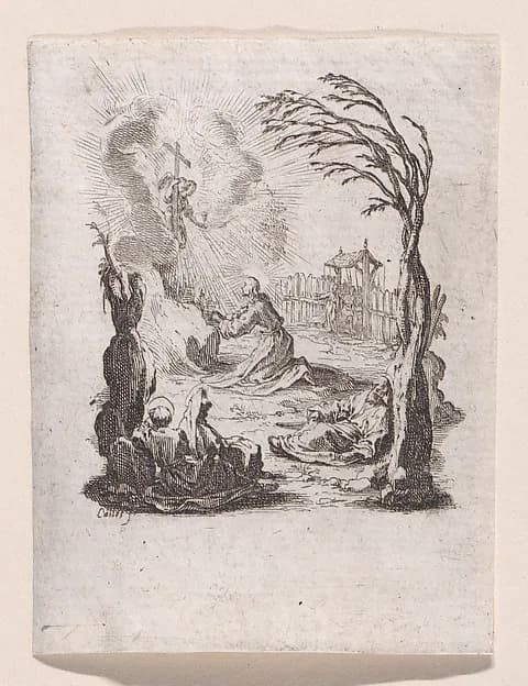 Jésus au Jardin des Oliviers (Jesus in the Garden of Olives), from "La Petite Passion" (The Little Passion) by Jacques Callot depicting John 1
