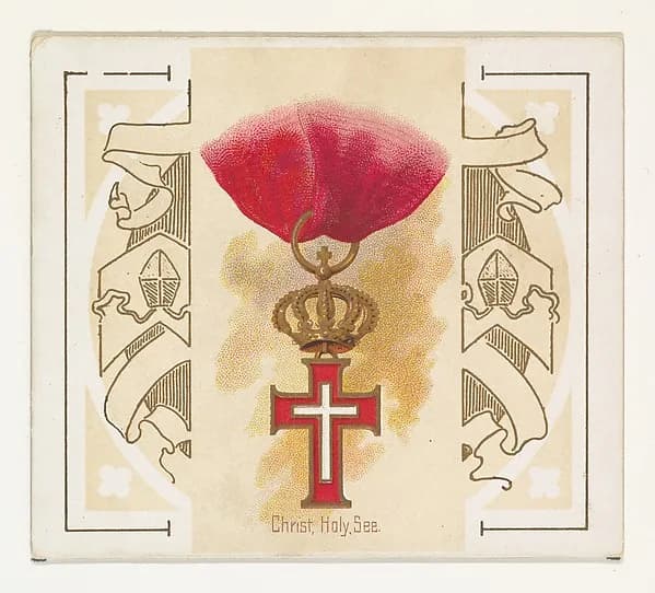 Christ, Holy, See, from the World's Decorations series (N44) for Allen & Ginter Cigarettes by Allen & Ginter depicting John 1