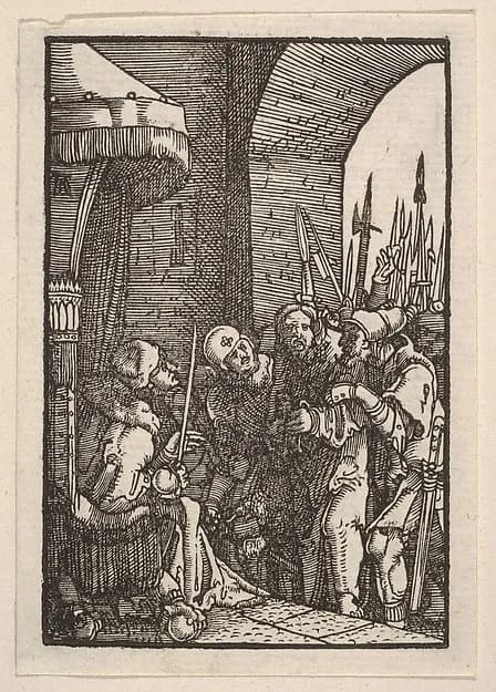 Christ Before Pilate, from "The Fall and Salvation of Mankind Through the Life and Passion of Christ" by Albrecht Altdorfer depicting Matthew 27