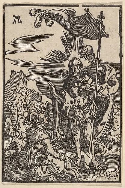Noli Me Tangere, from "The Fall and Salvation of Mankind Through the Life and Passion of Christ" by Albrecht Altdorfer depicting John 20