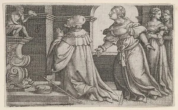 Solomon Worshipping Idols by Georg Pencz depicting 1 Kings 3