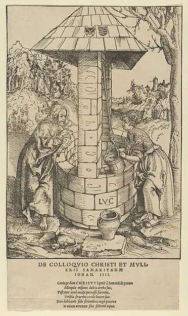 Christ and the Woman of Samaria by Lucas Cranach the Elder depicting John 1