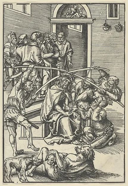 Christ crowned with Thorns, from The Passion by Lucas Cranach the Elder depicting John 1
