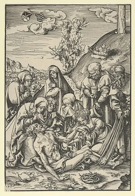 The Lamentation, from The Passion by Lucas Cranach the Elder depicting Mark 15