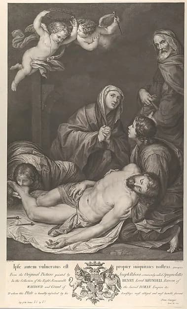 Entombment of Christ by Domenico Cunego depicting Matthew 27