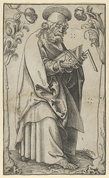Matthew from Christ, the Apostles and St. Paul by Lucas Cranach the Elder depicting Matthew 1