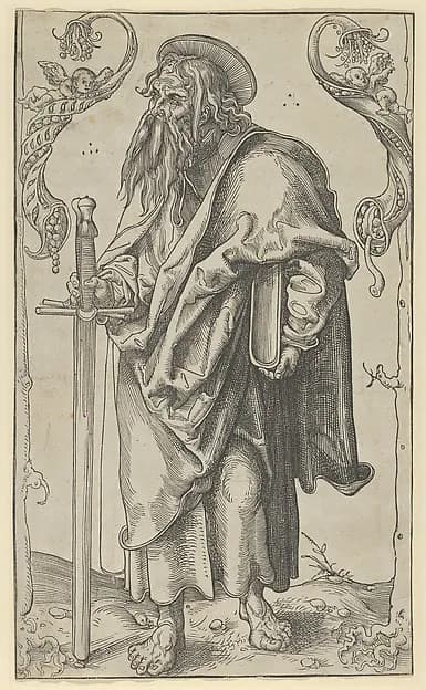 Paul from Christ, the Apostles and St. Paul by Lucas Cranach the Elder depicting Acts 9