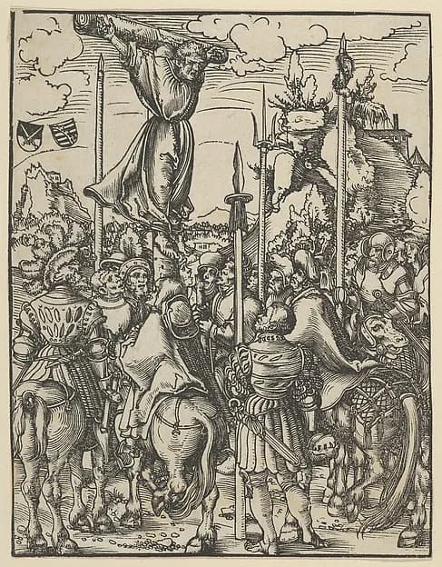 Bartholomew from the Martyrdom of the Twelve Apostles by Lucas Cranach the Elder depicting Matthew 27