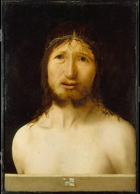 Christ Crowned with Thorns by Antonello da Messina (Antonello di Giovanni d'Antonio) depicting John 1
