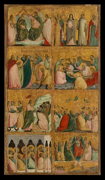 Scenes from the Life of Christ by Giovanni Baronzio depicting Luke 1