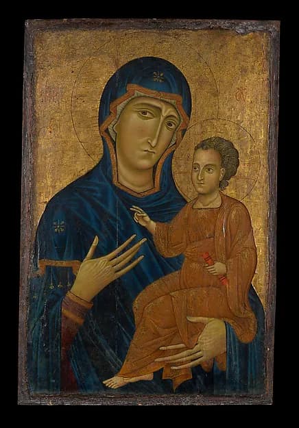 Madonna and Child by Berlinghiero depicting Luke 2
