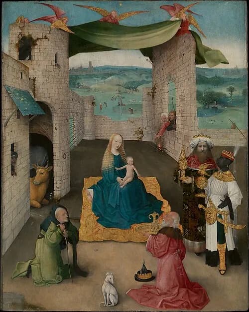 The Adoration of the Magi by Hieronymus Bosch depicting Matthew 2