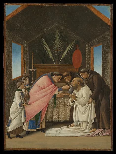 The Last Communion of Saint Jerome by Botticelli depicting Matthew 27